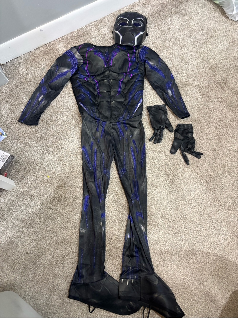 Black Panther Superhero Muscle Costume Youth Medium Rubie’s Halloween Costume